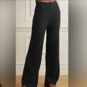 SKIMS Cozy Wide-Leg Lounge Pants in Black